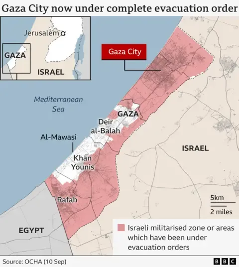 Countless Gaza Residents Escape as Military Forces Advance Further into Urban Areas